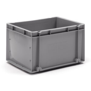 Caja Plastica Norma Europa Gris Cerrada 30 x 40 x 25 cm