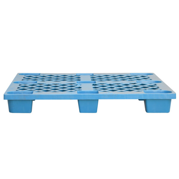 Palet Plástico Encajable Americano Azul Usado 100 x 120 x 14 cm - Imagen 2