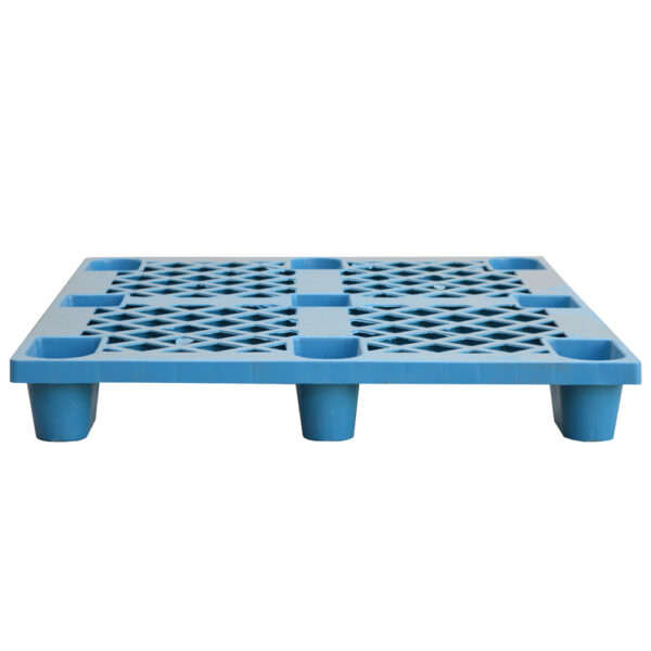 Palet Plástico Encajable Americano Azul Usado 100 x 120 x 14 cm - Imagen 3