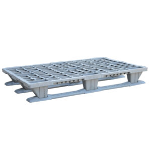 Palet Plástico Usado Encajable Ligero 3 Patines 80 x 120 x 16 cm