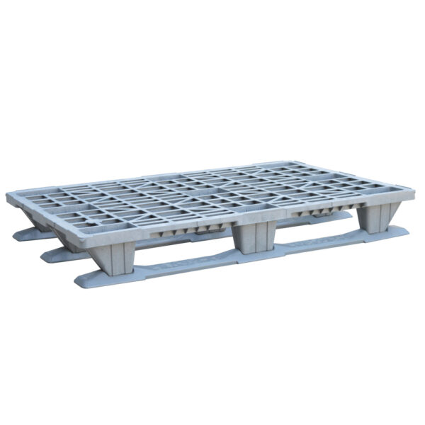 Palet Plástico Usado Encajable Ligero 3 Patines 80 x 120 x 16 cm