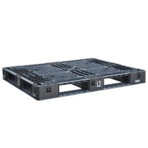 Palet Plástico Usado Semi Compacto Perimétrico 100 x 120 x 12,5 cm